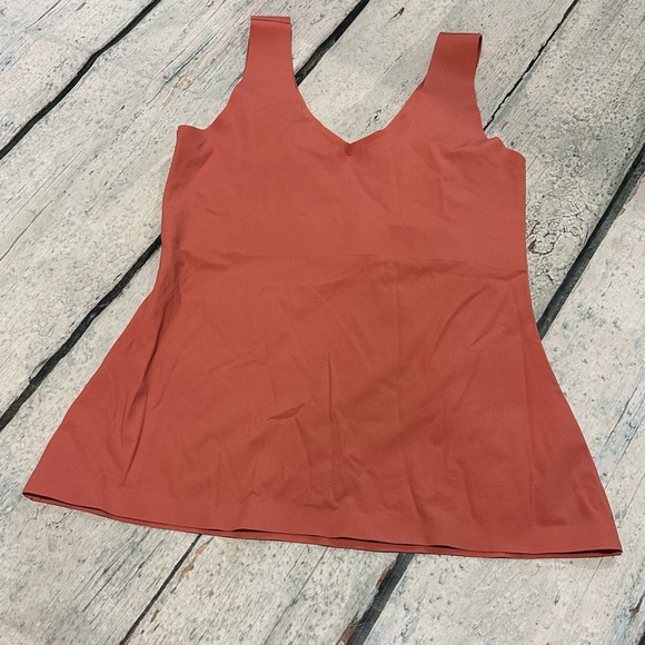 Knix LuxeLift evolution tank top coral pink M+ 34E 34F 34G bra shapewear neutral - Picture 6 of 6